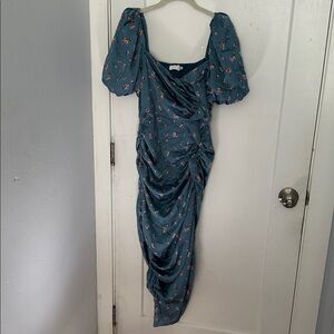 Astr Blue Floral Maxi Dress